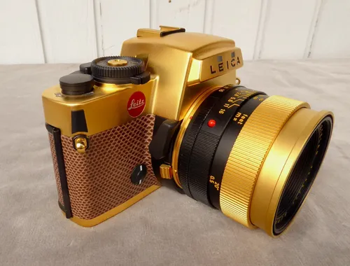 Leica R4 Gold- Edition, mit Gold Summilux-R 1,4/50mm