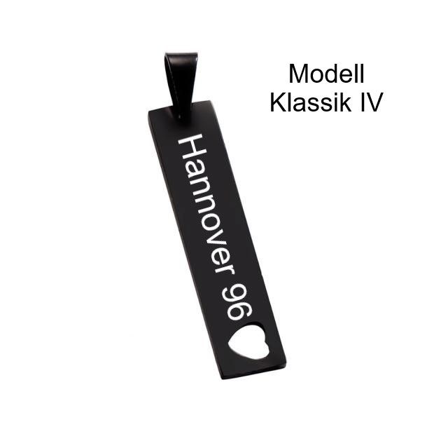 Halslederkette mit  Edelstahlanhänger „Klassik“personalisiert