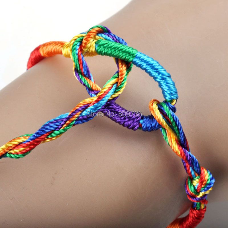 Freundschaft Armbänder in Regenbogenfarben