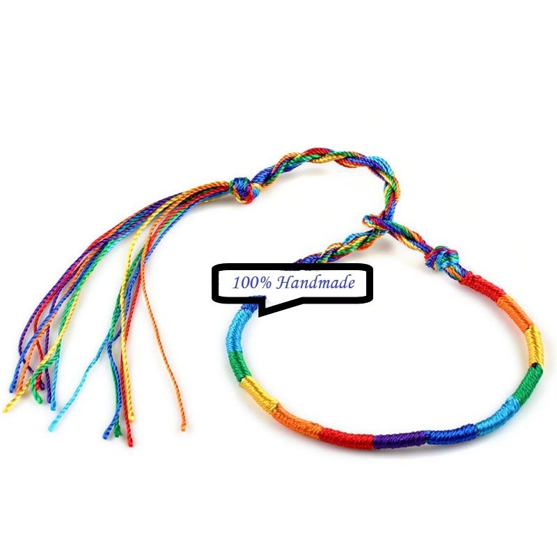 Freundschaft Armbänder in Regenbogenfarben