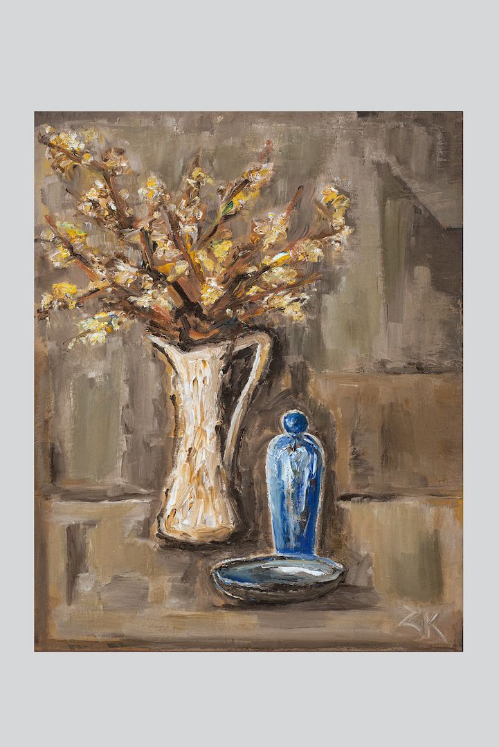 Reproduktion 40x50 Stilleben und Blumen Bild Kunstwerk auf Kunstdruckpapier hochwertig