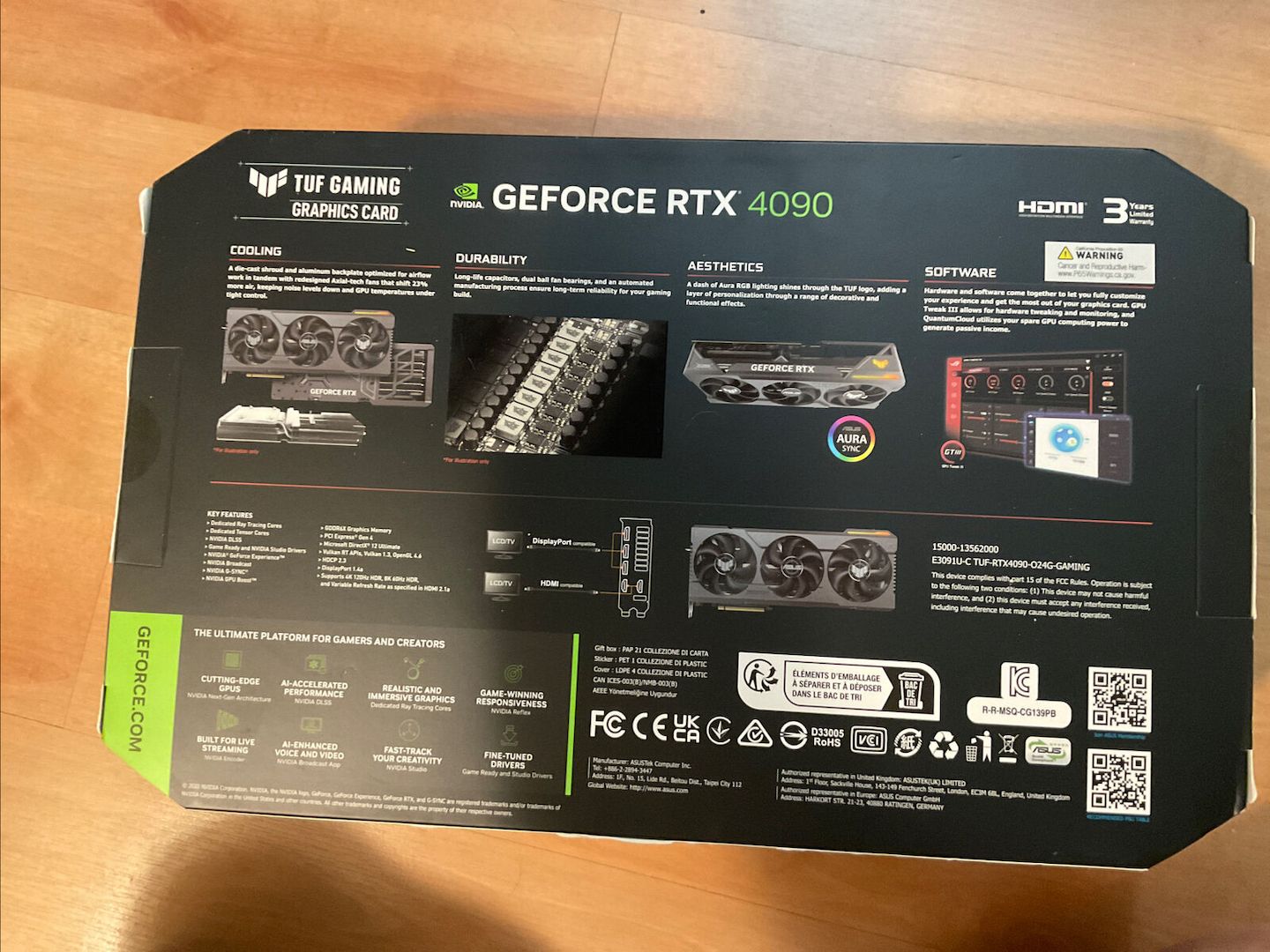 GeForce RTX 4090, RTX 4080, RTX 4070 Ti, RTX 3090 Ti, RTX 3090, RTX 3080, RTX 3080 Ti, RTX 3070
