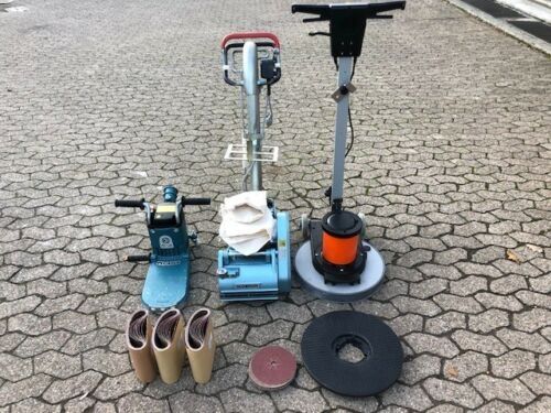 Künzle & Tasin Parkettschleifmaschinen Skorpion + Pegasus + Numatic NMD Teller+