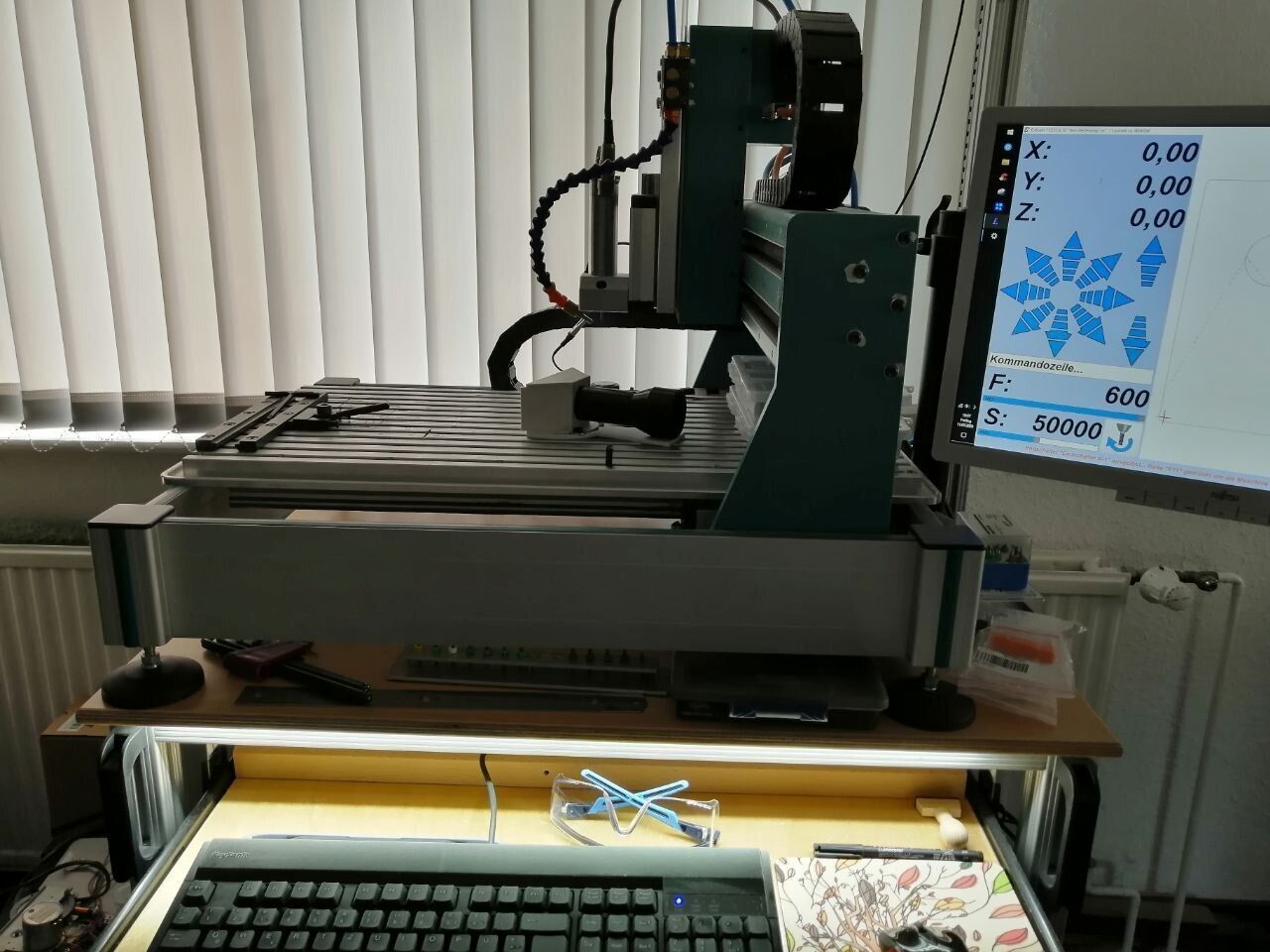 Portalfräse ISEL Fräsmaschine Fräsplotter BMR CAVO HF Spindel CNC