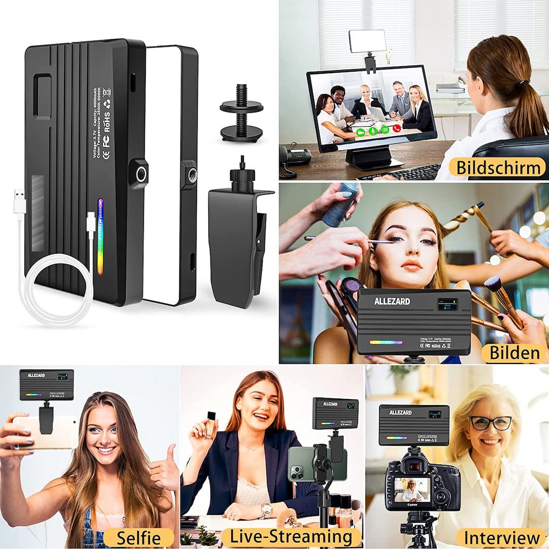 Videolicht LED RGB 4000mAh Typ-C | unbenutzt in Verpackung mit Garantie