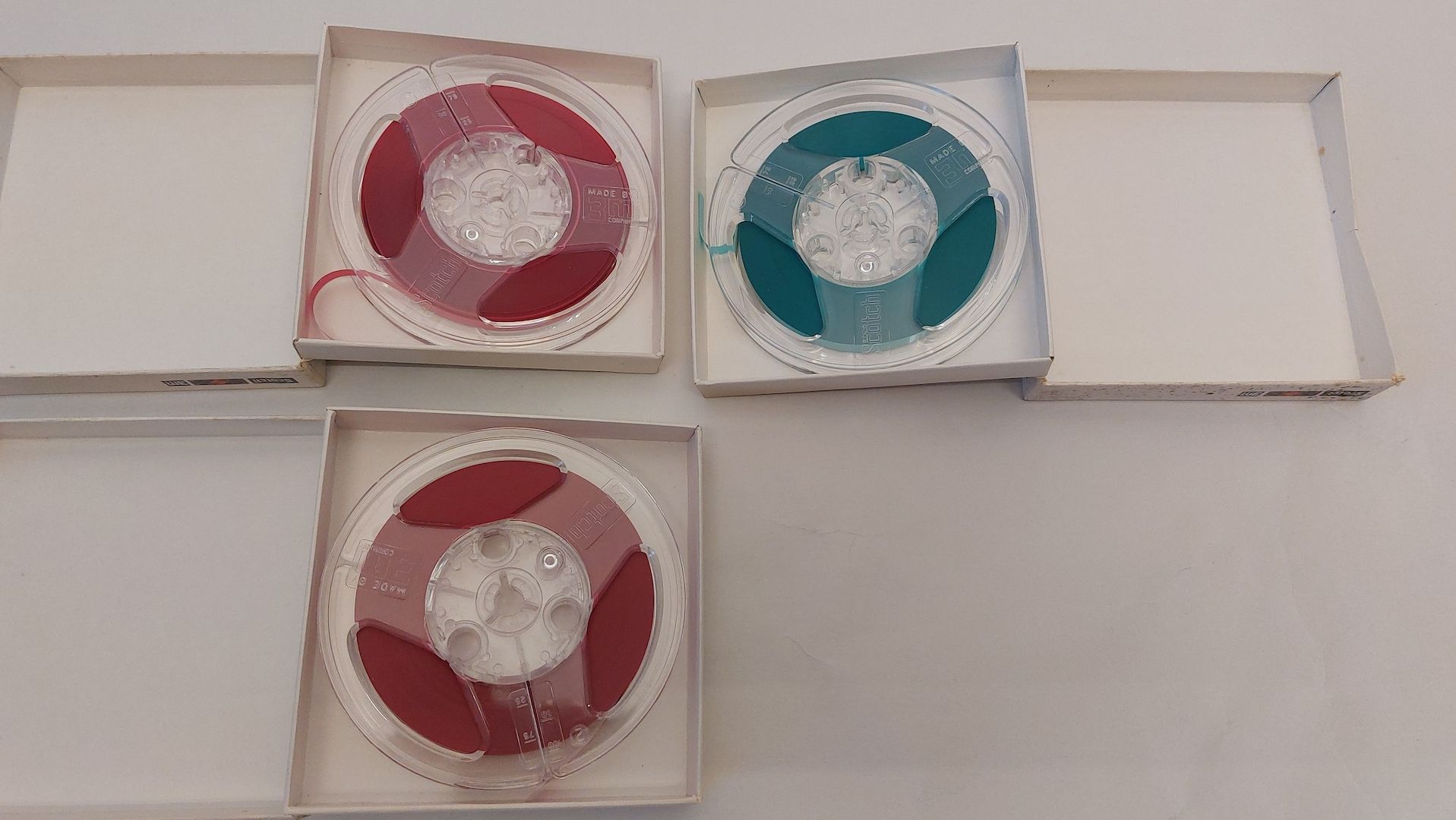 Tonbandgerät Revox und Scotch Vorlaufband, Spulen für BRAUN TG