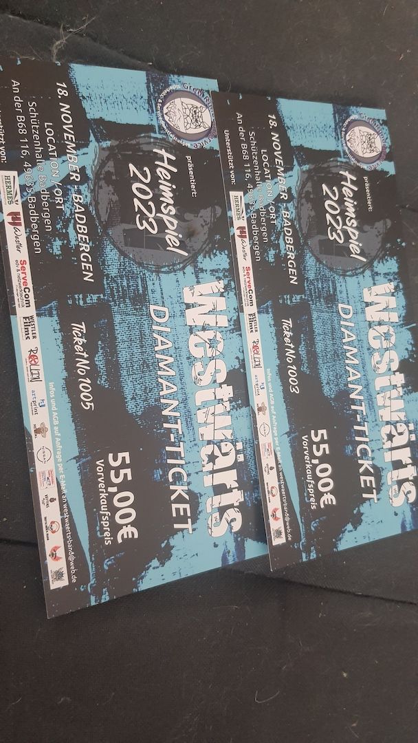 Karten für Westwärts Heimspiel