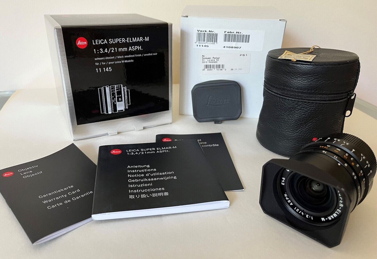 Leica Super Elmar, M F 3.4 / 21mm ASPH Objektiv