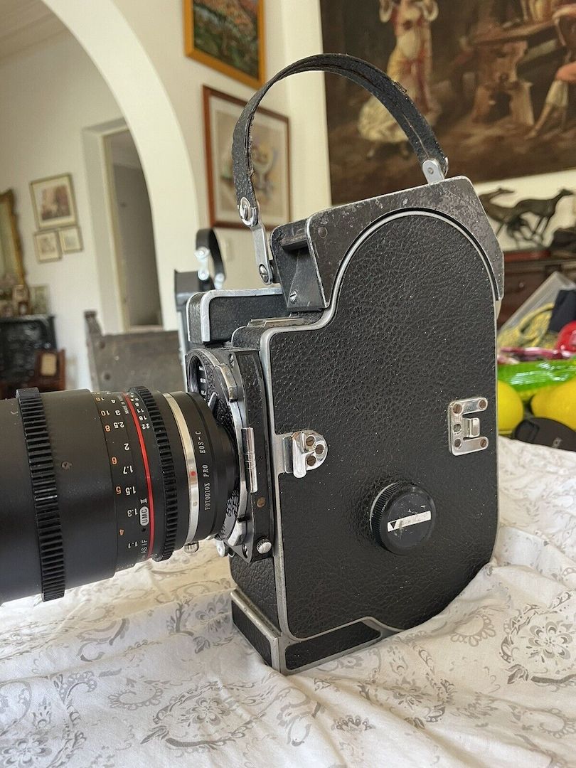 Bolex H16 Rex 5 + Adapter Canon EF + Rokinon Cine 85mm