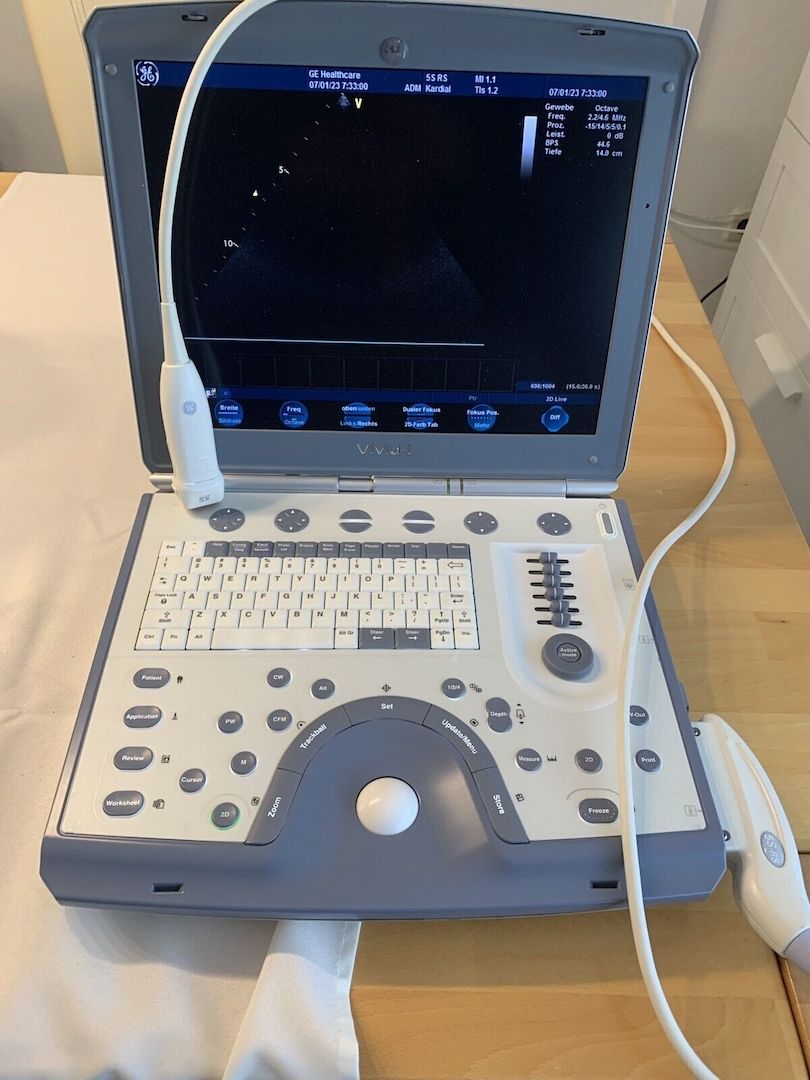 GE VIVID i Mit 5S-RS Kardiologische Sektorsonde. Neuer Akku . Netzteil