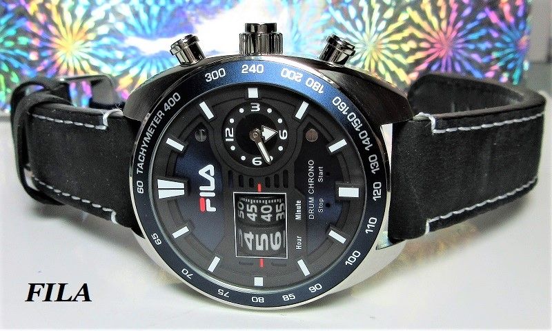 Fila Chronograph Uhr Edelstahl Herren NEU OVP.