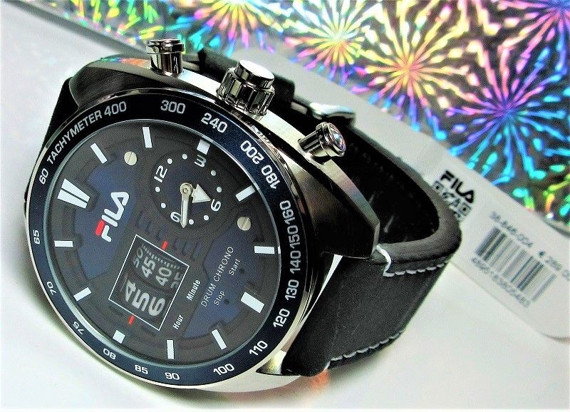 Fila Chronograph Uhr Edelstahl Herren NEU OVP.