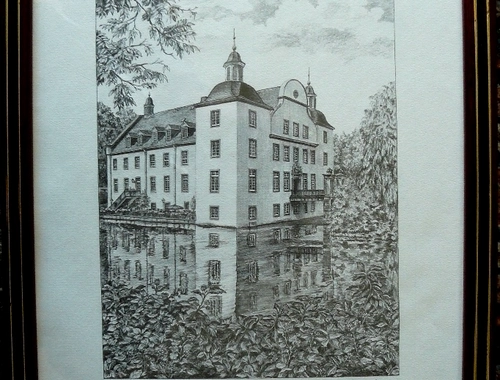 Wasserschoss Borbeck Grafik 43x33. B081