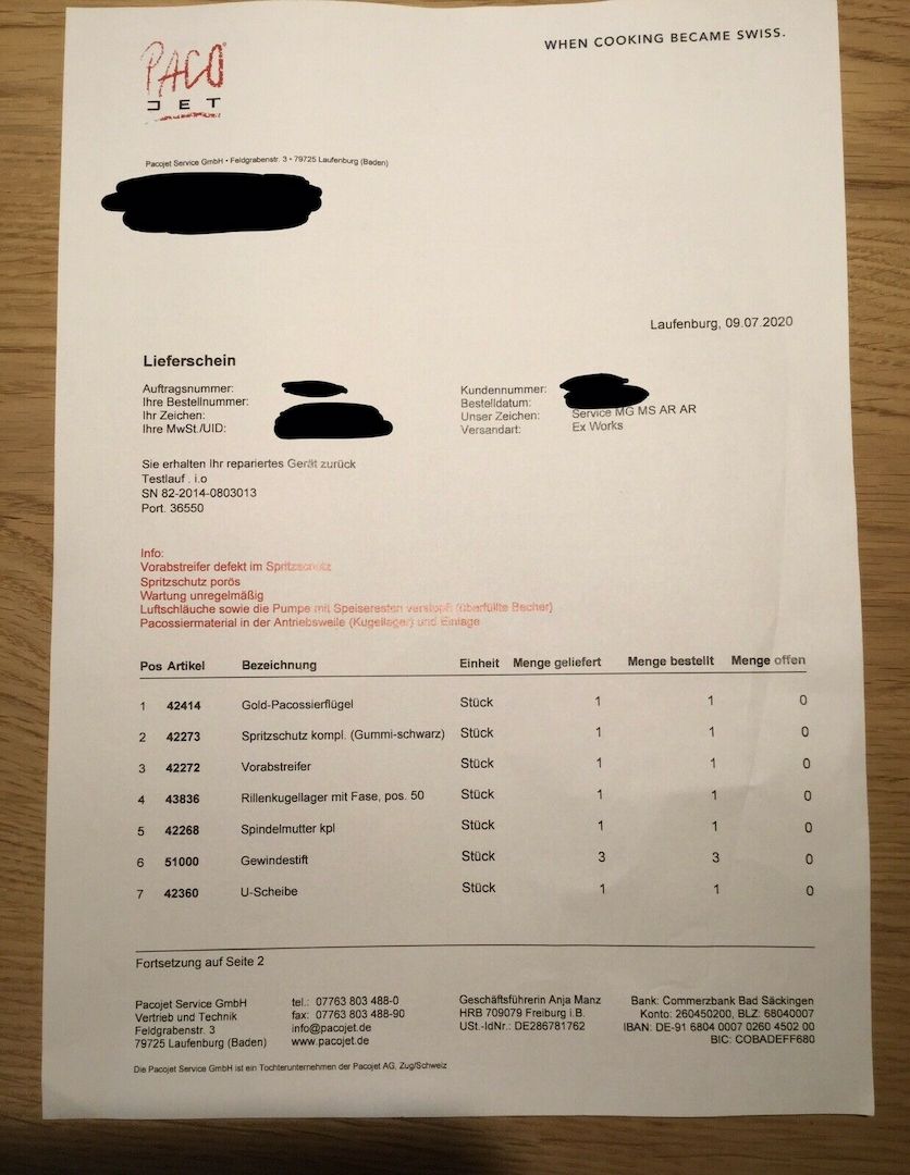 Der PacoJet 2 Profi Küchengerät Mixer Tiefkühlmixer TOP GERÄT 8140210