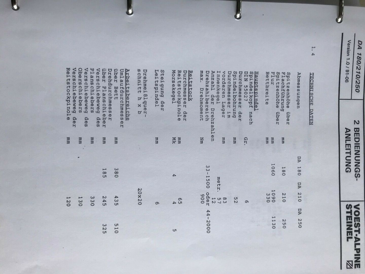 Drehmaschine Quantum D 310x910 SGE
