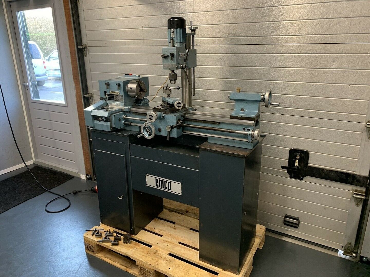 Emco Maximat V10-P + Fräsaufsatz Drehmaschine Drehbank