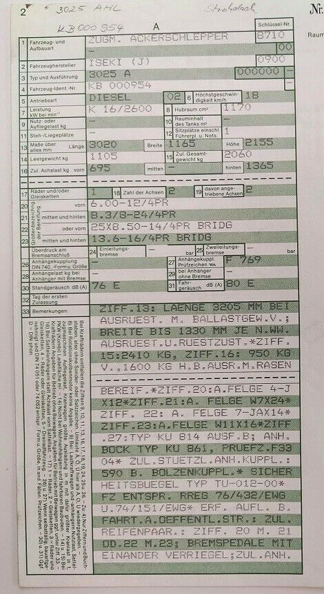 Kompaktschlepper Iseki 3025