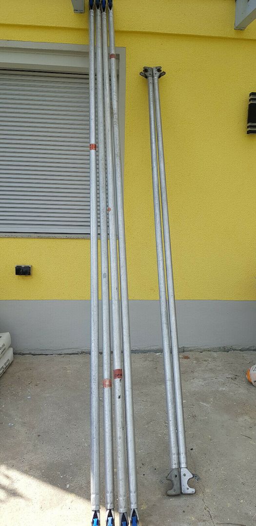 Layher Alu- Rollgerüst 2,85m X 0,70m Arbeitsfläche, Arbeitshöhe bis 8,25m