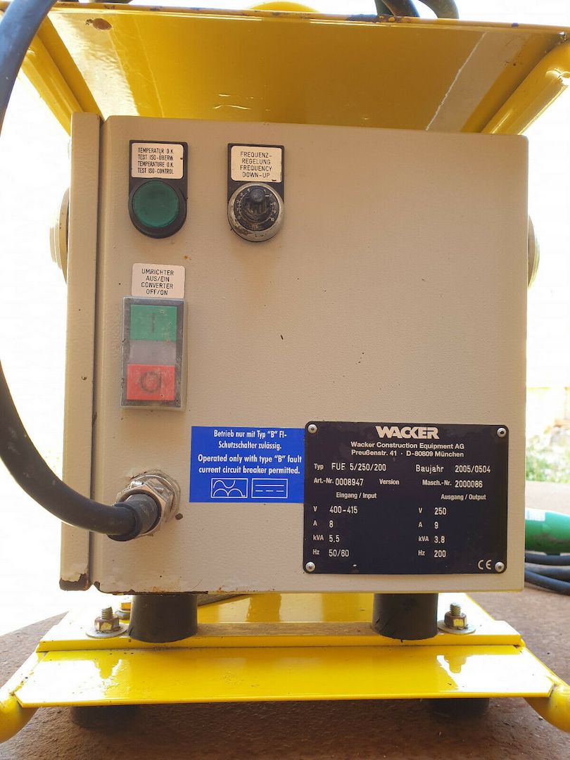 Rütteltisch 250x125x86 cm, Wacker Ar 366250 Aussenrüttler Betonrüttler Trafo