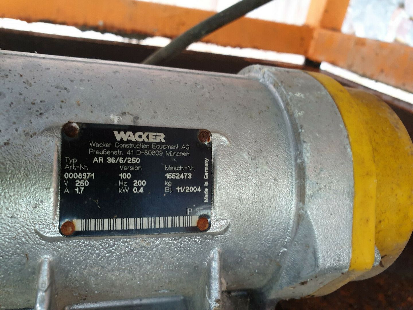 Rütteltisch 250x125x86 cm, Wacker Ar 366250 Aussenrüttler Betonrüttler Trafo