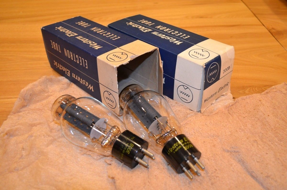 TWO (2) Western Electric 300B 1960's Vintage tube Pair!!! WORKING!