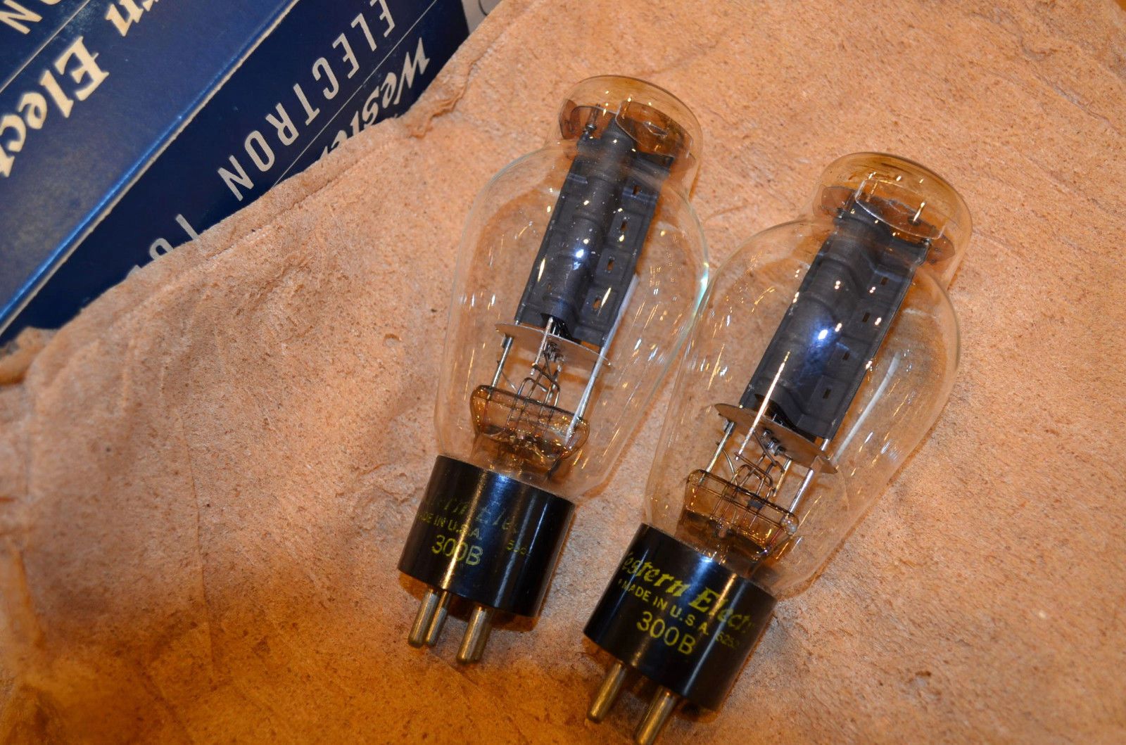 TWO (2) Western Electric 300B 1960's Vintage tube Pair!!! WORKING!