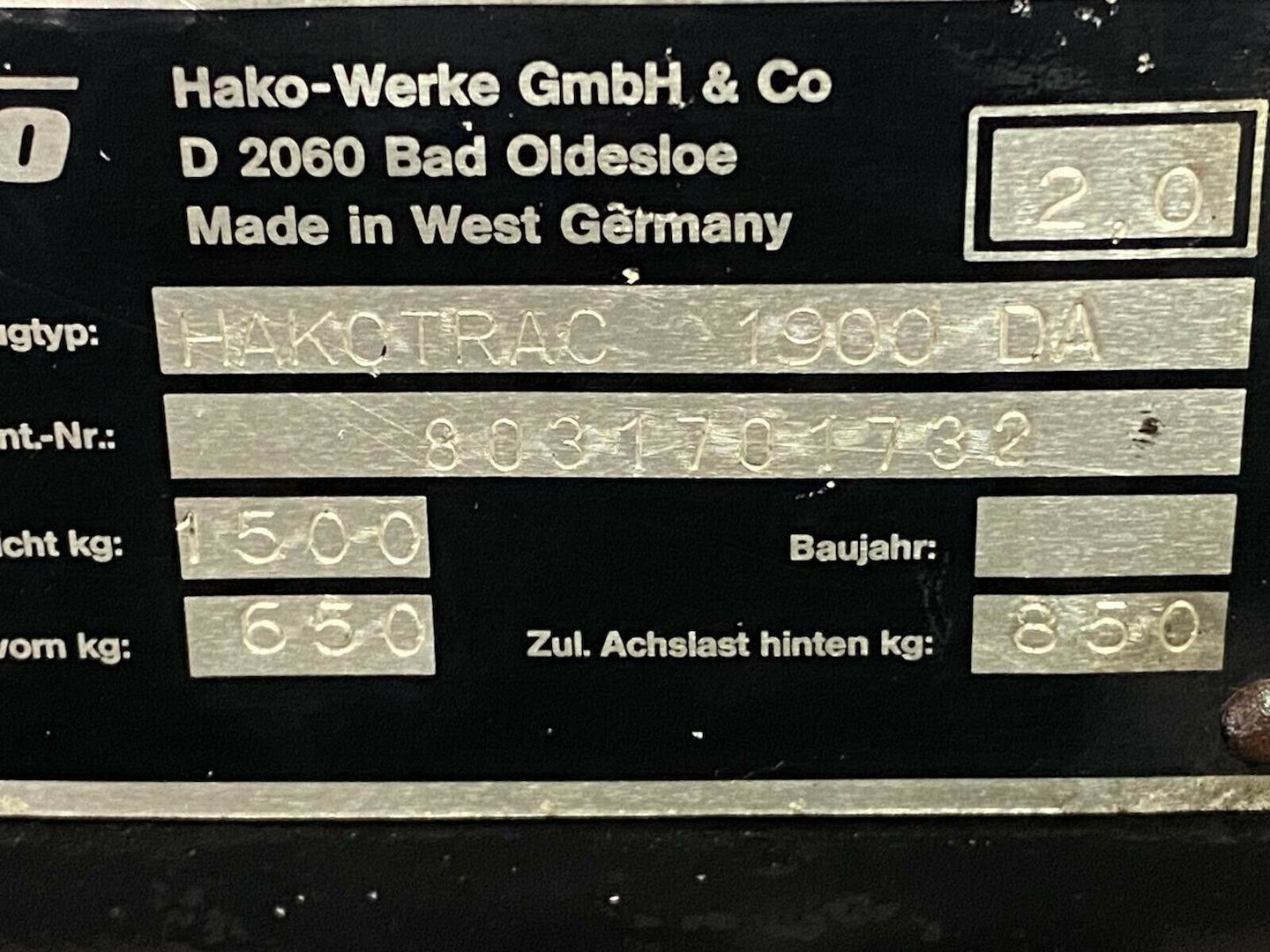 HakoTrac, Hako 1900 DA AllRad, PowerShift Traktor Kleinschlepper