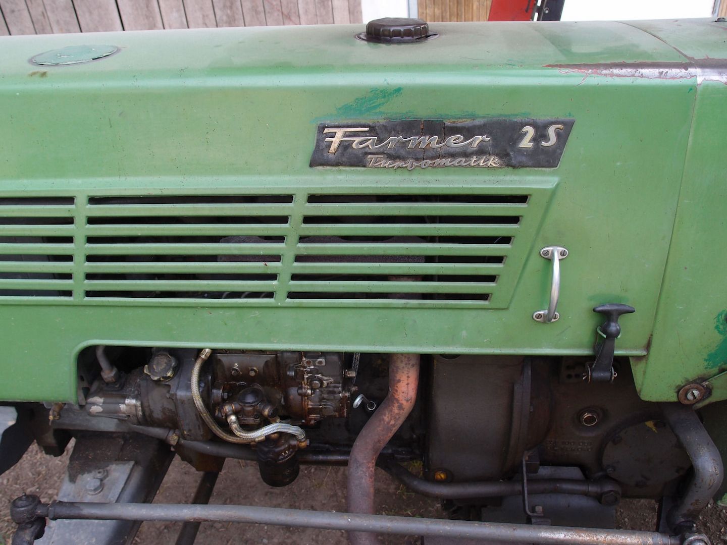 Traktor Schlepper Fendt Farmer 2 s FW 138 mit Mähbalken