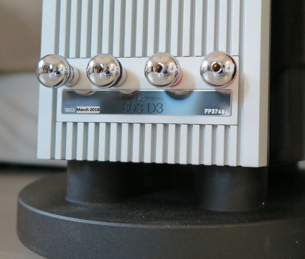 Bowers & Wilkins (B&W) 803D3 Diamond Speakers, Black Gloss, MINT