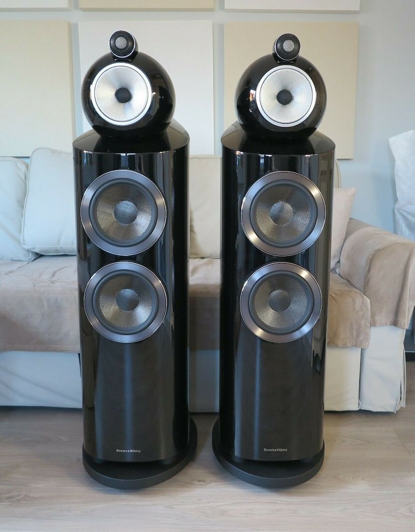Bowers & Wilkins (B&W) 803D3 Diamond Speakers, Black Gloss, MINT