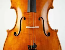 Old cello labeled G. Pedrazzini 1945 violoncello