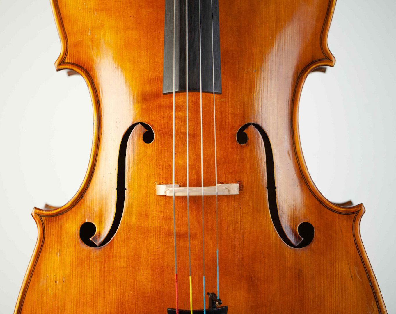 Old cello labeled G. Pedrazzini 1945 violoncello