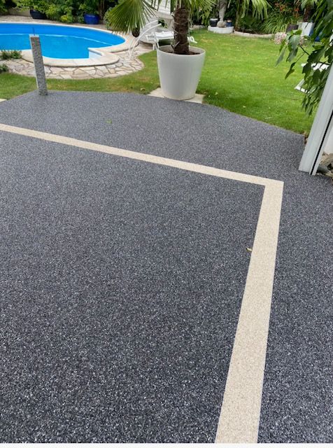 Steinteppich Beschichtung