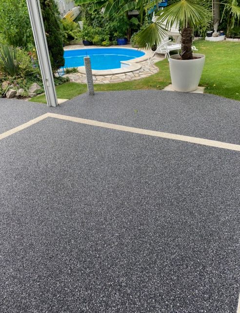 Steinteppich Beschichtung