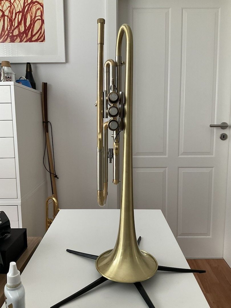 Inderbinen Alpha 100 Trompete - rohes Messing - handgehämmert