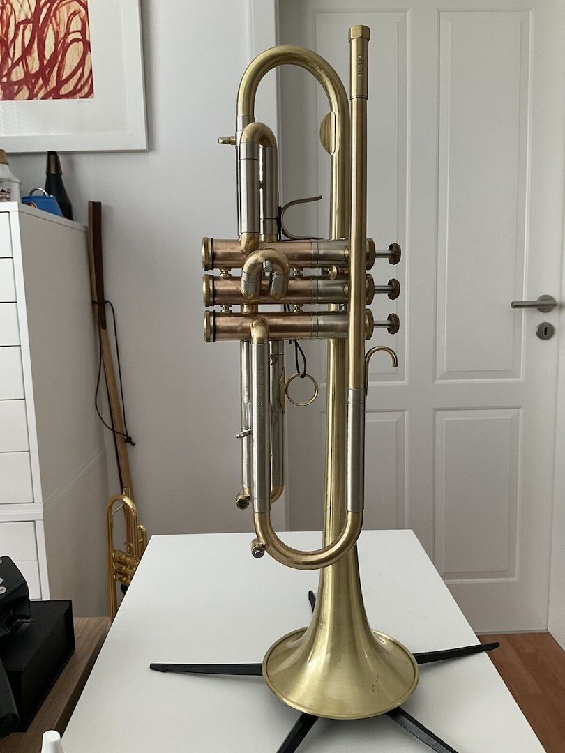 Inderbinen Alpha 100 Trompete - rohes Messing - handgehämmert