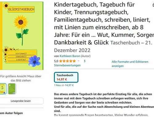Tagebuch f.Kinder,Trennungstagebuch,Familientagebuch m.Linien