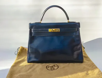 Hermès Kelly bag bleu marine 32 cm