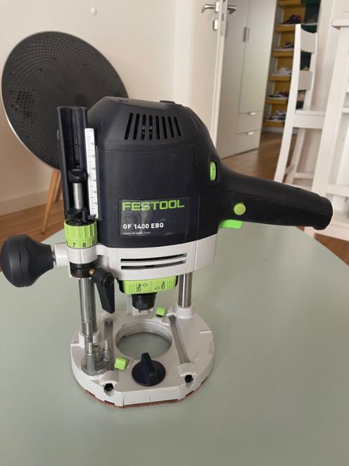 FESTOOL OF1400 EBQ-Plus Oberfräse +FS OF1400+Fräsen D36/45°; D31,7/R9,5; D18/30