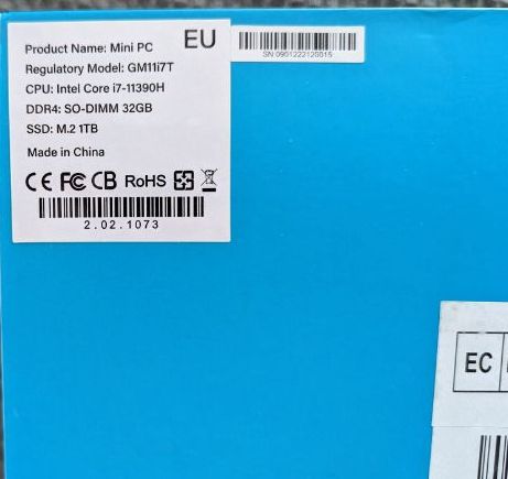 Geekom Mini-PC, Windows 11 Pro Mini IT11, Intel Core i7