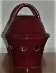 Apfel Bräter Set aus Keramik weinrot