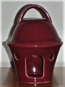 Apfel Bräter Set aus Keramik weinrot