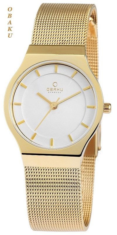 Obaku Damen Uhr Edelstahl goldNEU OVP. UVP. 150 €