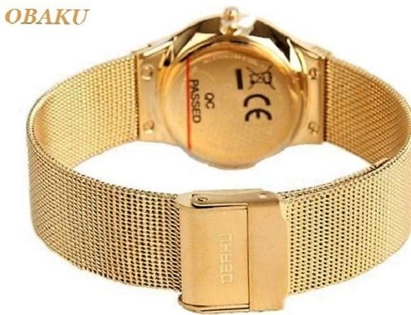 Obaku Damen Uhr Edelstahl goldNEU OVP. UVP. 150 €