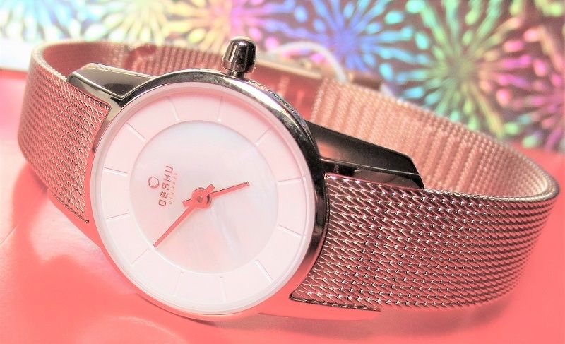 Obaku Damen Uhr Edelstahl goldNEU OVP. UVP. 150 €