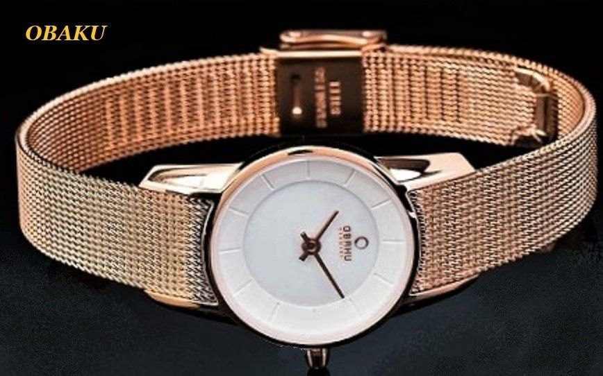 Obaku Damen Uhr Edelstahl goldNEU OVP. UVP. 150 €
