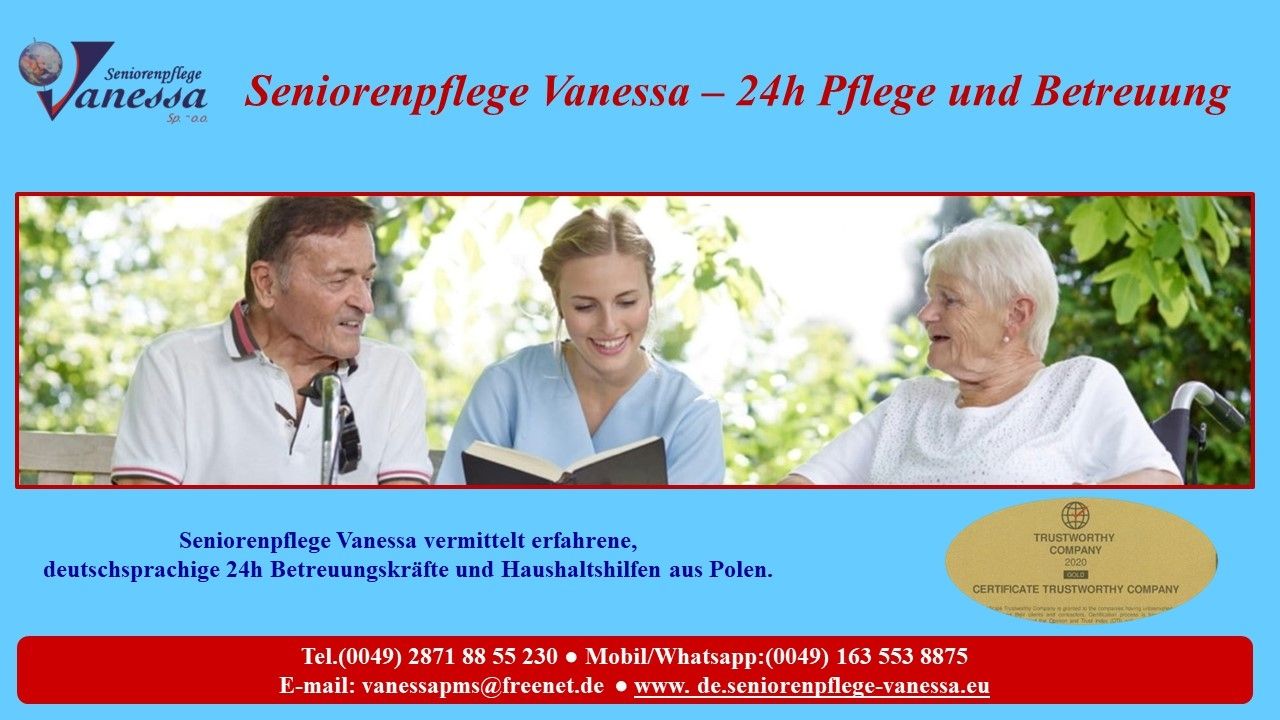 Seniorenpflege Vanessa – 24h Pflege und Betreuung Seniorenpflege Vanessa – 24h Pflege und Betreuung