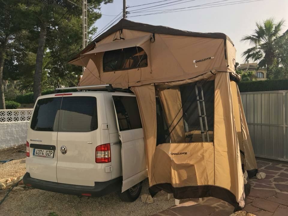 Groß 3 Mann Dach Zelt Mit Markise Leiter Umwerfend Groß Komplett