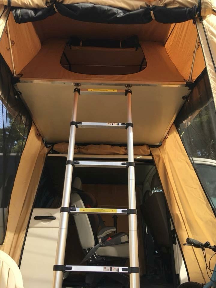 Groß 3 Mann Dach Zelt Mit Markise Leiter Umwerfend Groß Komplett