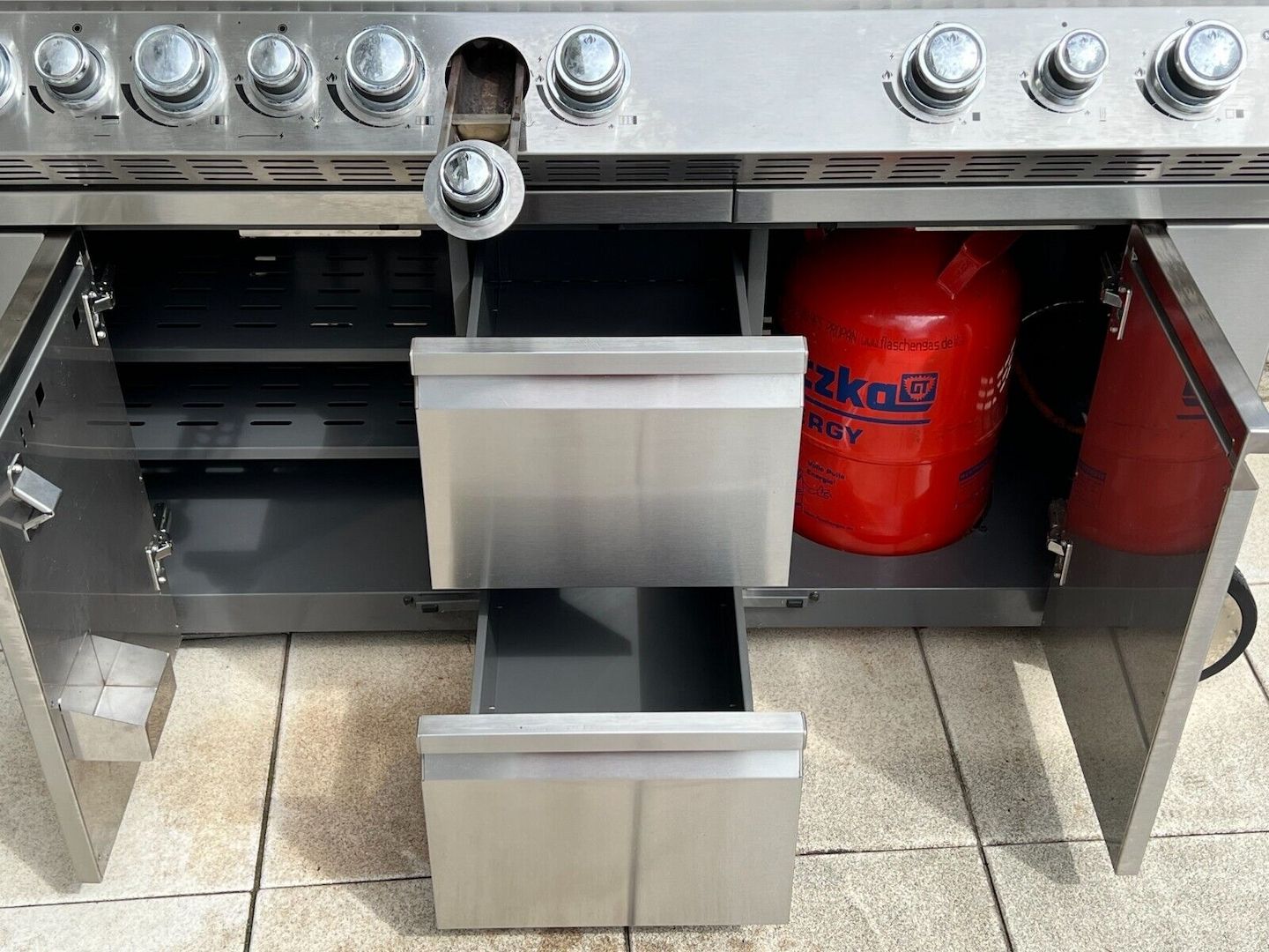 Gasgrill Napoleon Prestige Pro 825 (Edelstahl) mit Drehspieß und Abdeckhaube